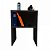 Mesa De Cabeceira Simples Em Mdf Preto [F031] - Imagem 1
