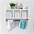 Nicho De Parede Para Banheiro Porta Toalha Em Mdf Branco [F031] - Imagem 2