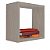 Nicho Decorativo 25x25x20 Cm Em Mdf Madeirado [F031] - Imagem 1