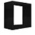 Nicho Decorativo 30x30x15 Cm Em Mdf Preto [F031] - Imagem 1