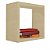 Nicho Decorativo 40x40x15 Cm Em Mdf Natural [F031] - Imagem 1