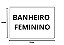 Placa Sinalização 1/2 Oficio Banheiro Feminino Mdf Branco [F031] - Imagem 3