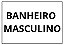 Placa Sinalização 1/2 Oficio Banheiro Masculino Mdf Branco [F031] - Imagem 1