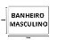 Placa Sinalização 1/2 Oficio Banheiro Masculino Mdf Branco [F031] - Imagem 3