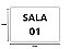 Placa Sinalização 1/2 Oficio Sala 01 Mdf Natural [F031] - Imagem 3