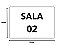 Placa Sinalização 1/2 Oficio Sala 02 Mdf Branco [F031] - Imagem 3