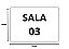 Placa Sinalização 1/2 Oficio Sala 03 Mdf Branco [F031] - Imagem 3