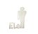 Plaquinha Para Banheiro Masculino Ele 3mm Branco [F031] - Imagem 1