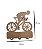 Porta Chave Bike Em Mdf Natural [F031] - Imagem 1