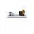 Prateleira Simples 20x15 Cm Com Suporte Em Mdf Branco [F031] - Imagem 1