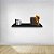 Prateleira Simples Preta 90x20 Cm Com Suporte Em Mdf [F031] - Imagem 3