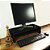 Suporte C/ Prateleira Para Monitor Preto Em Mdf [F031] - Imagem 2