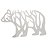 Urso Decorativo Raizes Mdf 3mm Branco 19x11 Cm [F031] - Imagem 1