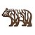Urso Decorativo Raizes Mdf 3mm Natural Cru 19x11 Cm [F031] - Imagem 1