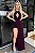 Vestido Longo Decotado Short Fenda Vinho [F081] - Imagem 1