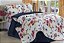 Kit Coberdrom Micropercal E Soft Floral Azul Queen Size 03 Pçs [F101] - Imagem 1
