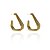 Brinco Argola Três Triangulos Folheado A Ouro 18k [F027] - Imagem 1