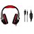 Headset Gamer Warrior Rama Usb+p3+p2 Led Ph219 Vermelho E Preto [F083] - Imagem 4