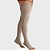 Meia De Compressao Meia Coxa 7/8 Sigvaris 20-30 - 862 Premium Pe Aberto Natural P2 [F083] - Imagem 1