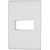 Placa 1 Posto Horizontal 4x2 Liz Branca Tramontina 57106004 [F083] - Imagem 2