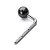 Haste Em L 9,5mm Com Esfera Para Tom Holder Gibraltar SC-LBS [F035] - Imagem 3