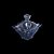 Potiche Decorativo Cristal De Chumbo Wolff C/ Tampa Safir Azul 11x13cm 26050 [F083] - Imagem 2