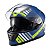 Capacete Texx Fechado Wing Grid Azul Verd Branc 58 [F016] - Imagem 6