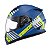 Capacete Texx Fechado Wing Grid Azul Verd Branc 60 [F016] - Imagem 3