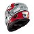 Capacete Texx Fechado Wing Superstar Cinz Verm Branc 56 [F016] - Imagem 4