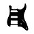 Escudo Para Guitarra 62 JPN Strat HSS Preto Spirit 211-BK [F035] - Imagem 1