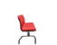 Longarina Soer 3 lugares Vermelho Estrutura metal - Imagem 2