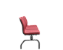 Longarina Soer 3 lugares Vermelho/Preto Metal - Imagem 2