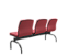 Longarina Soer 3 lugares Vermelho/Preto Metal - Imagem 3