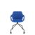 Cadeira Vesper 4 Pés c/Rodízio Azul - Imagem 1