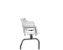 Longarina Vesper 3 Lugares Branco estrutura metal - Imagem 2