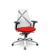 Cadeira Bix X+ Aero Slider Branco e Vermelho - Imagem 1