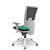 Cadeira Flash Presidente Slider Cinza/Verde - Imagem 3