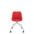 Cadeira Quick 4 Pés c/Rodízio Cromado Vermelho - Imagem 1