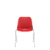 Cadeira Quick Fixa "V" Vermelho Base Metal Cromada - Imagem 1