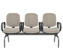 Longarina Premium Diretor Poliéster Fendi 3 lugares - Imagem 1