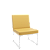 Sofá Speed Base Cromada Vinil Amarelo - Imagem 1