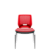 Cadeira Beezi Fixa 4 Pés Vermelho - Imagem 1