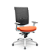 Cadeira Flash Cinza Assento Laranja - Imagem 1