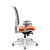 Cadeira Flash Cinza Assento Laranja - Imagem 2