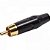 Plug RCA Metal Com Parte Inferior Preto PGRC0023 Storm - PCT / 10 [F002] - Imagem 1