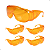 5 óculos Proteção Escuridão Total Luz Azul Lente Laranja - UN / 5 [F103] - Imagem 1