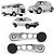 2 Manivelas Vidro Cromadas Sport  Fusca Brasília Gol Kombi - UN / 2 [F103] - Imagem 1