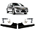 Par Gatilho Maçaneta Interna Preta Portas Traseiras Vectra Gt 05 A 11 - UN / 2 [F103] - Imagem 1