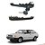 Par Maçaneta Ext Friso Preto C/ Chave Gol Parati G1 80 A 86 - UN / 2 [F103] - Imagem 1