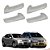 Kit Completo 4 Maçanetas Inter Cromadas Astra 98 A 02 Zafira [F103] - Imagem 1